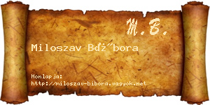 Miloszav Bíbora névjegykártya
